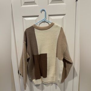 Colorblock Knit Sweater